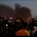 تصاعد أعمدة الدخان داخل المنطقة الخضراء قرب مجلس النواب العراقي..